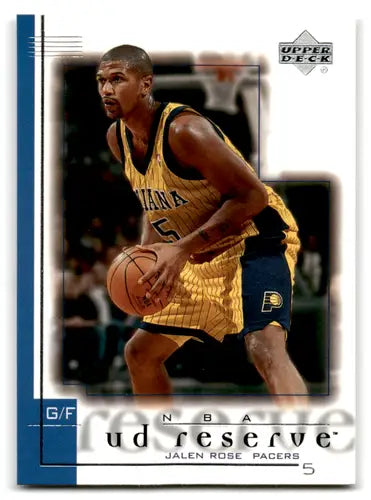 2000-01 UD Reserve #32 Jalen Rose NM Near Mint Pacers ID:82937 - Basketball Card Single