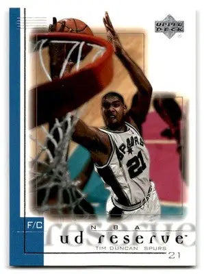 2000-01 UD Reserve #73 Tim Duncan - Basketball Card Single