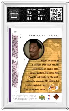 2000-01 Upper Deck Kobe Bryant #445 Basketball Arena Club 9.5 - Basketball Card Single