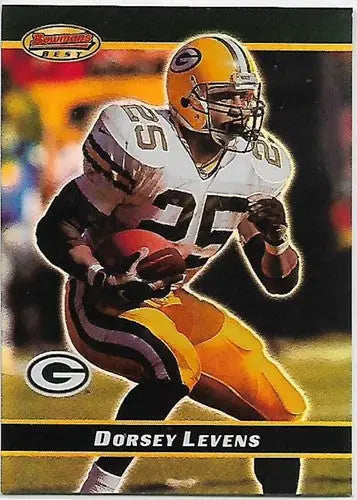 Original gloss Dorsey Levens football card from 2000 Bowman’s Best Simply Sandoval series