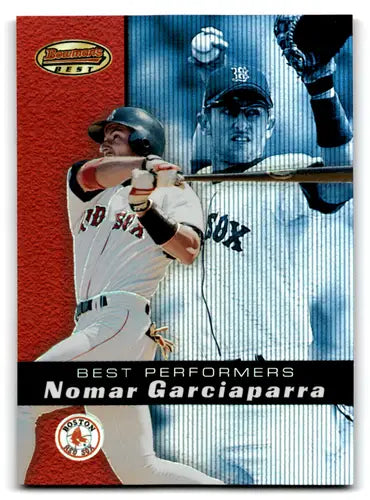 Original gloss Nomar Garciaparra baseball card from 2000 Bowman’s Best Red Sox edition