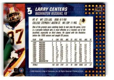 2000 Collector’s Edge T3 #145 Larry Centers - Football Card Single
