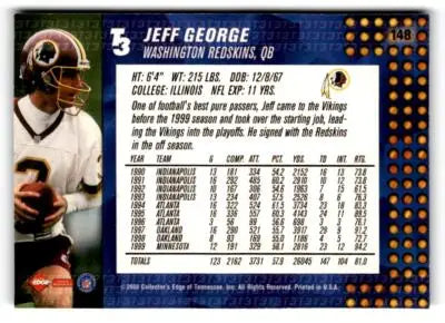 2000 Collector’s Edge T3 #148 Jeff George - Football Card Single