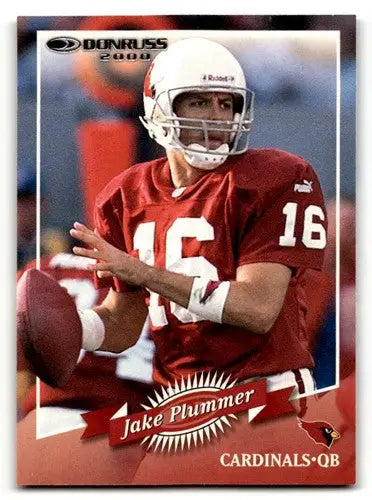 Original gloss Jake Plummer Arizona Cardinals football card from 2000 Donruss set