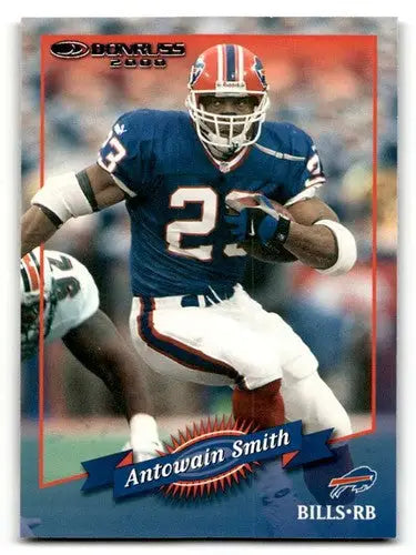 Original gloss Antowain Smith Buffalo football card from 2000 Donruss Bills series