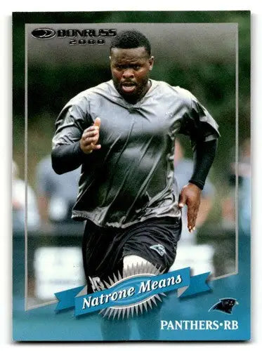 Natrone Means Carolina Panthers football card from 2000 Donruss #20
