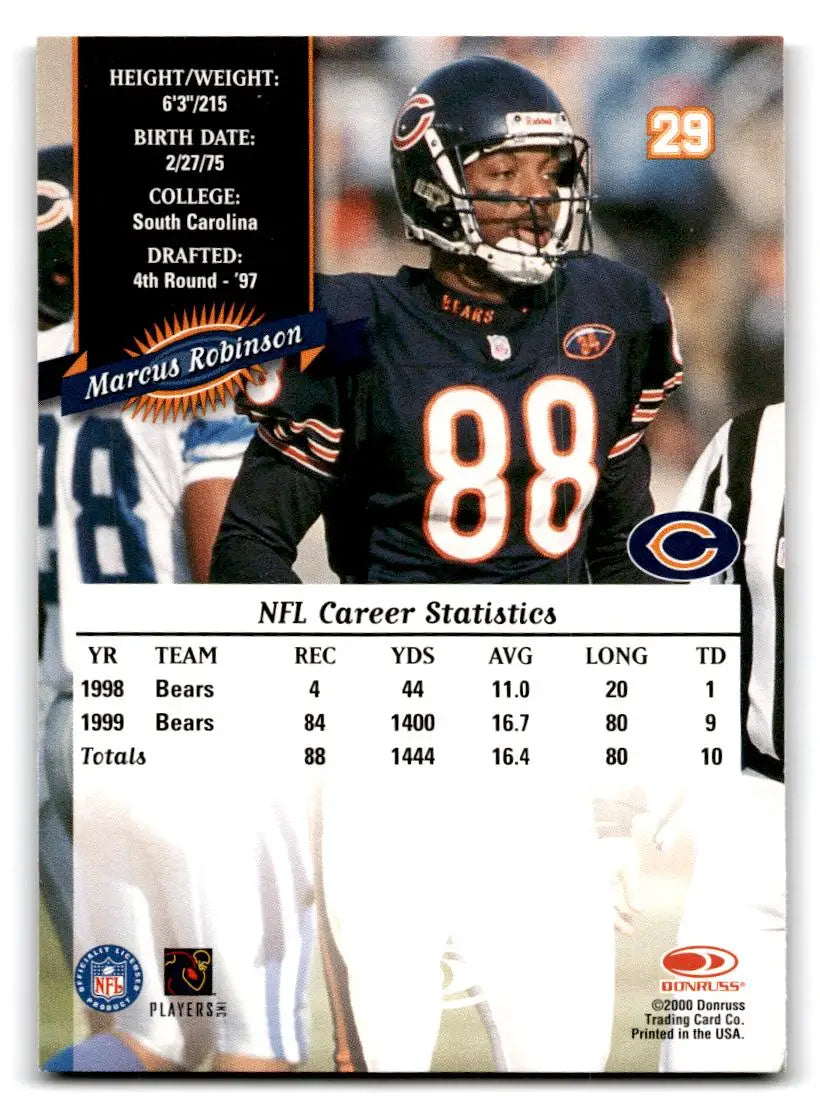 2000 Donruss #29 Marcus Robinson - Football Card Single