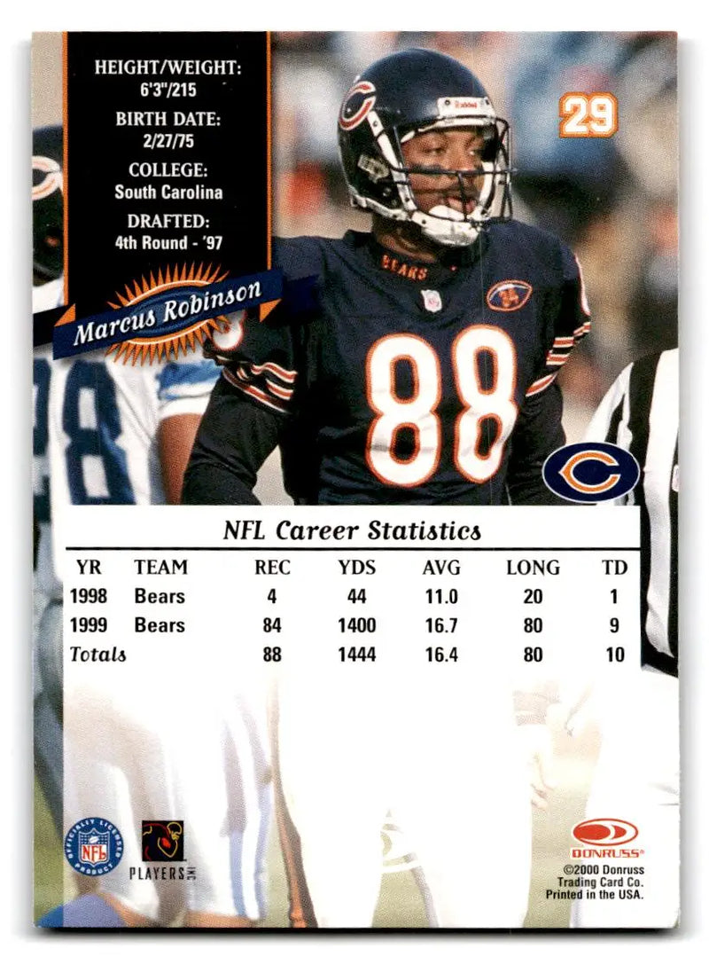 2000 Donruss #29 Marcus Robinson - Football Card Single