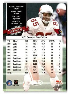 2000 Donruss #3 Rob Moore - Football Card Single