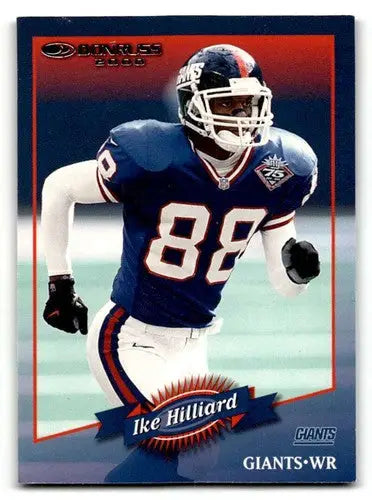 Original gloss Ike Hilliard football card from New York Giants 2000 Donruss series