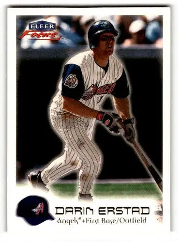 Original gloss Darin Erstad Anaheim Angels baseball card from 2000 Fleer Focus