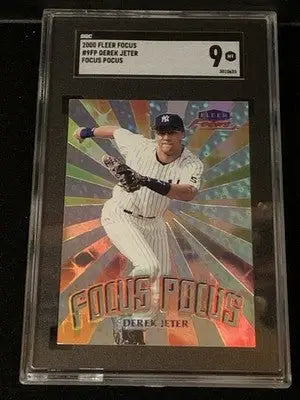 2000 Fleer Focus Pocus Insert #9FP Derek Jeter New York Yankees HOF SGC 9 MINT - Baseball Card Single