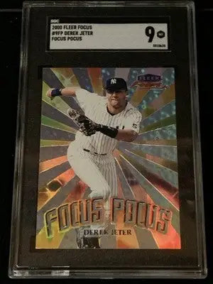 2000 Fleer Focus Pocus Insert #9FP Derek Jeter New York Yankees HOF SGC 9 MINT - Baseball Card Single
