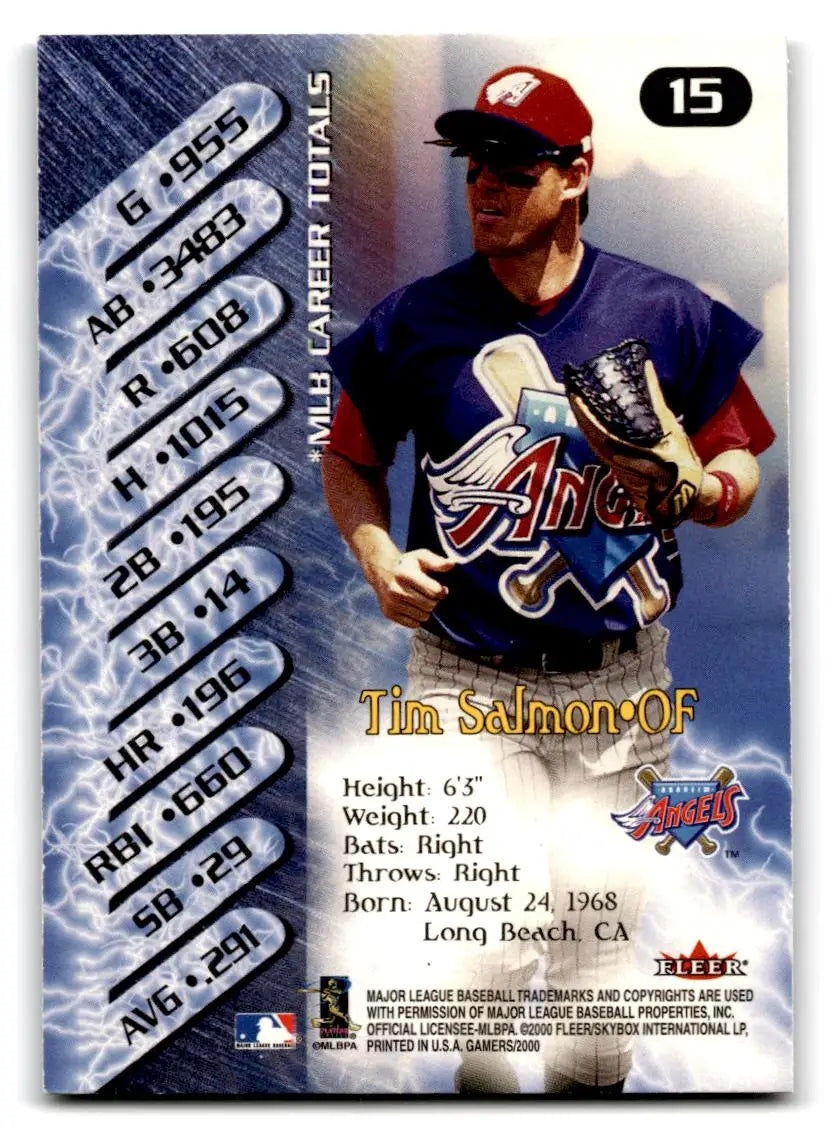 2000 Fleer Gamers #15 Tim Salmon - Baseball Card Single
