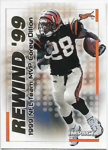 2000 Fleer Impact Rewind ’99 #7 Corey Dillon NM Near Mint Bengals - Football Card Single