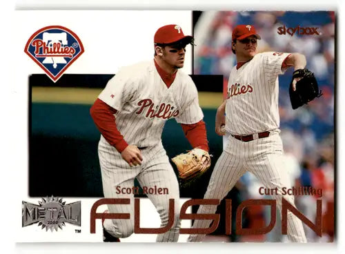 2000 Fleer Metal Fusion #F3 Scott Rolen/Curt Schilling NM Near Mint Phi ID:59014 - Baseball Card Single