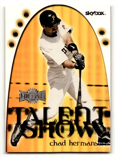 Original gloss Fleer Metal Talent card featuring TS3 Chad Hermansen Pirates NM Near Mint