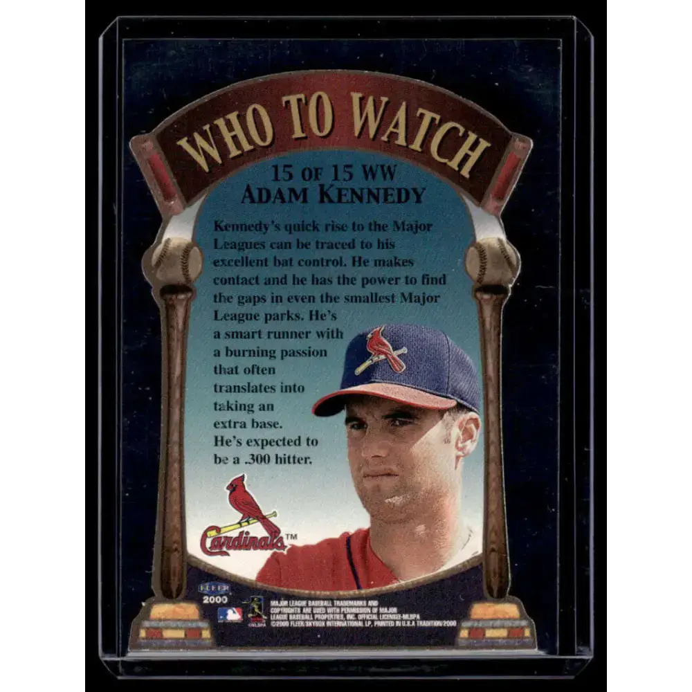 2000 Fleer Tradition #15WW Adam Kennedy St. Louis Cardinals NM-MT Baseball Card - Baseball Card Single