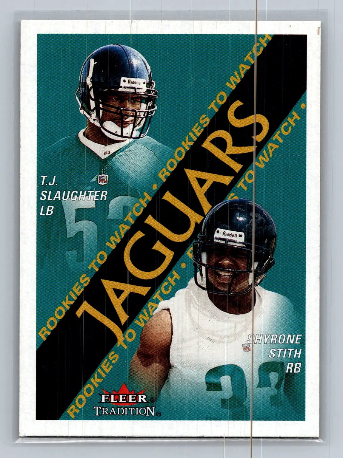 2000 Fleer Tradition #348 T.J. Slaughter / Shyrone Stith Jaguars Rookie - Football Card Single