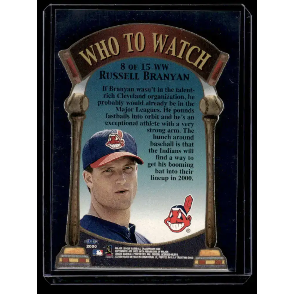 2000 Fleer Tradition #8WW Russell Branyan Cleveland Indians NM-MT Baseball Card - Baseball Card Single