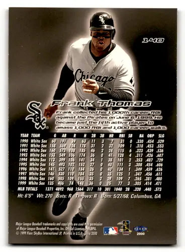 2000 Fleer Ultra #140 Frank Thomas EX/NM White Sox ID:59290 - Baseball Card Single