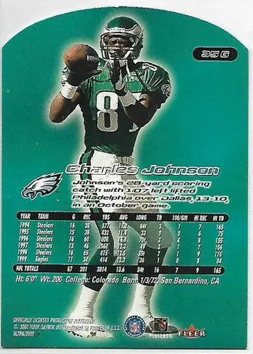 2000 Fleer Ultra Gold Medallion #35 Charles Johnson NM Near Mint Eagles - Football Card Single