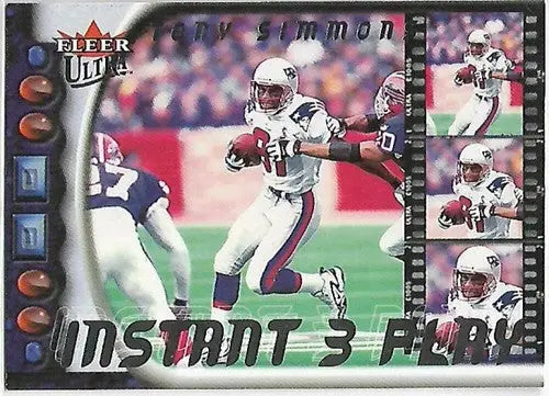 2000 Fleer Ultra Instant Three Play #11 Tony Simmons NM Near Mint Patriots - Football Card Single