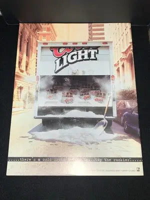 Coors Light delivery truck with snow removal, Houston Astros deck magazine featuring Jose Lima