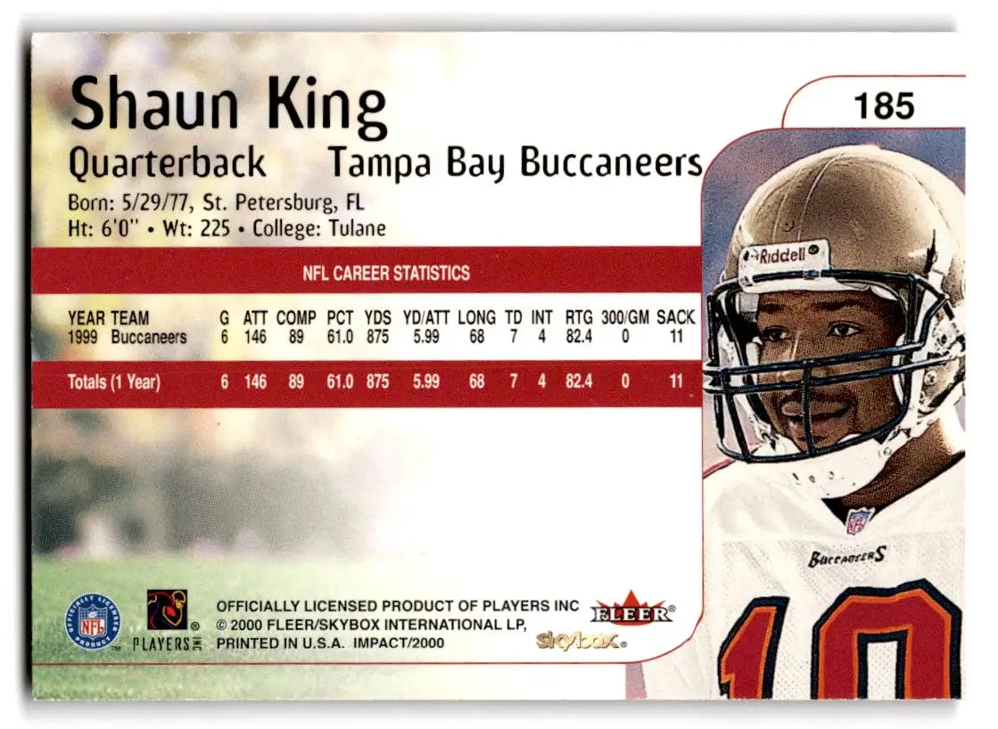 2000 Impact #185 Shaun King - Football Card Single