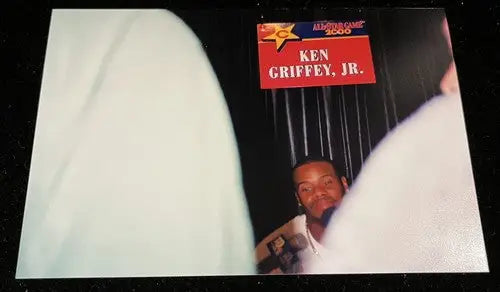 2000 Ken Griffey Jr Original Photo Cin Reds All Star Press Conf Snapshot Type 1 - Sports Memorabilia