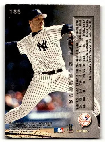 2000 Metal #186 Roger Clemens New York Yankees Baseball Cards EX/NM ID:63508 - Baseball Card Single