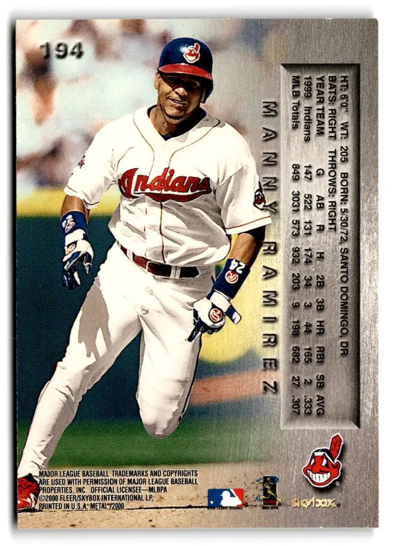 2000 Metal #194 Manny Ramirez - Baseball Card Single