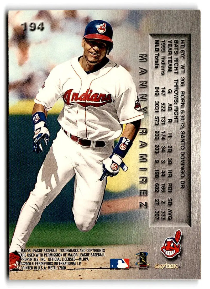 2000 Metal #194 Manny Ramirez - Baseball Card Single