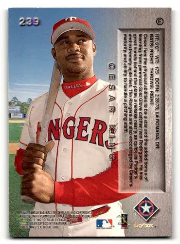 2000 Metal #239 Cesar King Texas Rangers Baseball Cards NM Near Mint ID:64479 - Baseball Card Single