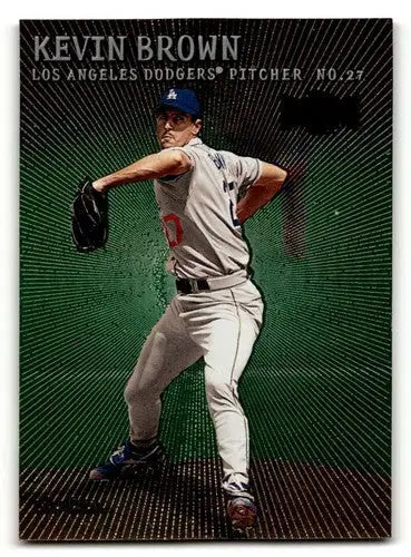 Kevin Brown Los Angeles Dodgers baseball card from 2000 Metal series, EX/NM condition