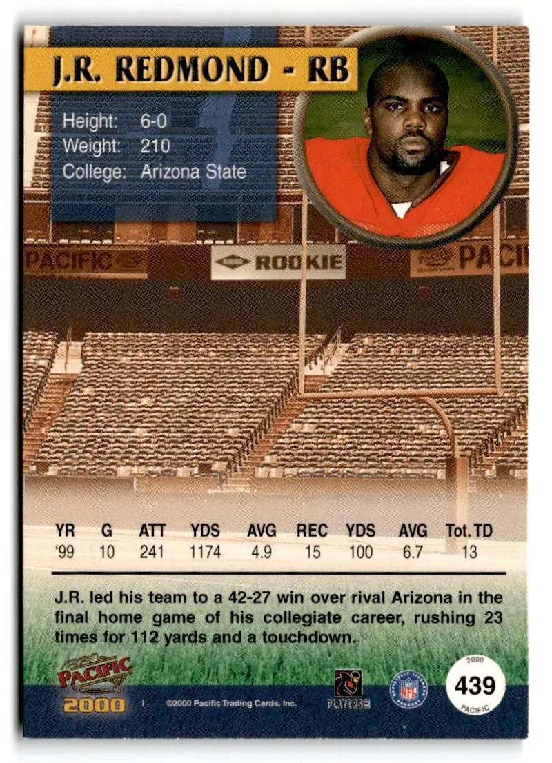 2000 Pacific #439 J.R. Redmond - Football Card Single