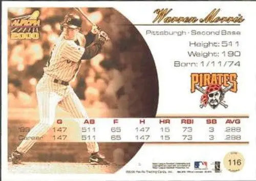 2000 Pacific Aurora #116 Warren Morris NM-MT Pirates ID:58853 - Baseball Card Single