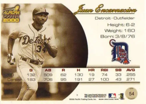 2000 Pacific Aurora #54 Juan Encarnacion NM-MT Tigers ID:58852 - Baseball Card Single