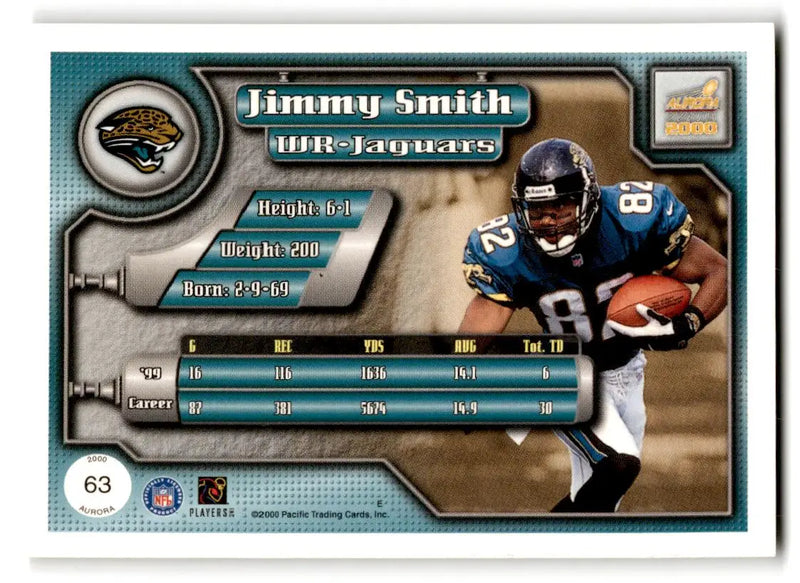 2000 Pacific Aurora #63 Jimmy Smith - Football Card Single