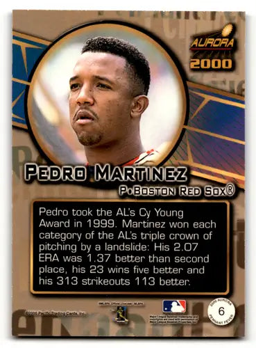 Original gloss Pacific Aurora Pennant Fever Pedro Martinez baseball card product image
