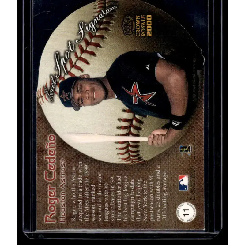 2000 Pacific Crown Royale #11 Roger Cedeno Houston Astros NM-MT Auto Baseball Card - Baseball Card Single
