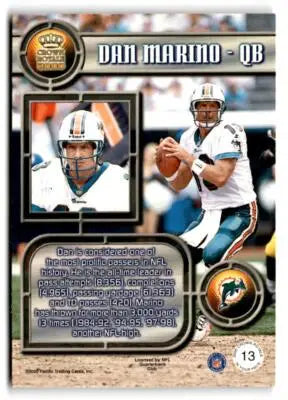 Dan Marino football card from Pacific Crown Royale 2000 Crown Royale series