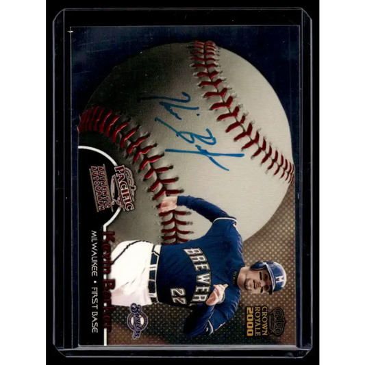 2000 Pacific Crown Royale #13 Kevin Barker Milwaukee Brewers NM-MT Auto Baseball Card - Baseball Card Single
