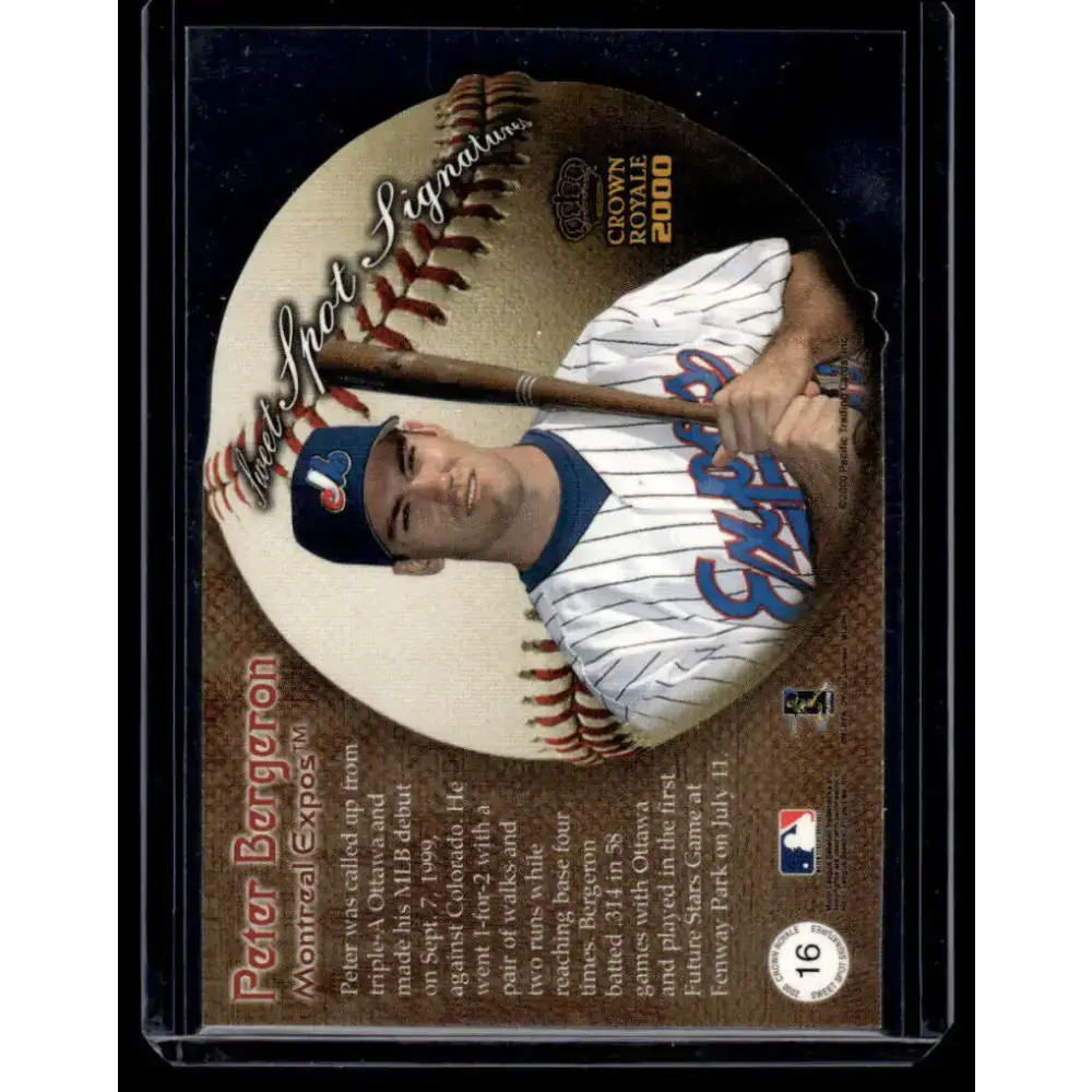 2000 Pacific Crown Royale #16 Peter Bergeron Pittsburgh Pirates NM-MT Auto Baseball Card - Baseball Card Single