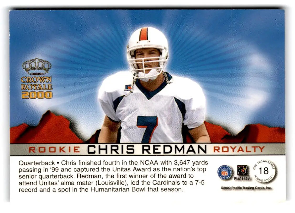 2000 Pacific Crown Royale #18 Chris Redman Rookie Royalty - Football Card Single