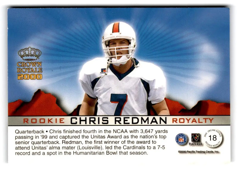 2000 Pacific Crown Royale #18 Chris Redman Rookie Royalty - Football Card Single