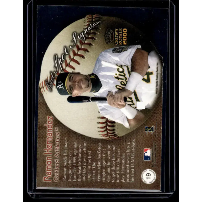 2000 Pacific Crown Royale #19 Ramon Hernandez St. Louis Cardinals NM-MT Auto Baseball Card - Baseball Card Single