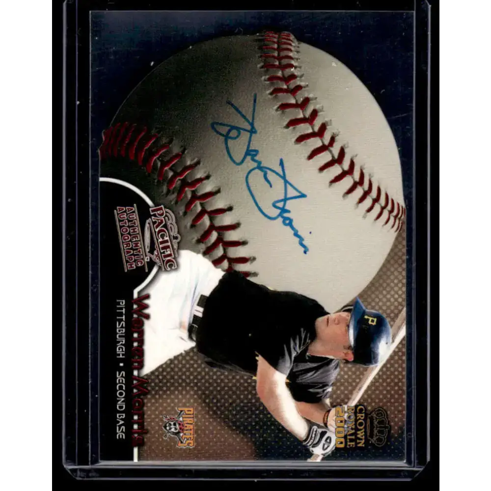 2000 Pacific Crown Royale #22 Warren Morris Pittsburgh Pirates NM-MT Auto Baseball Card - Baseball Card Single