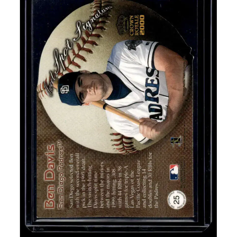 2000 Pacific Crown Royale #25 Ben Davis Pittsburgh Pirates NM-MT Auto Baseball Card - Baseball Card Single