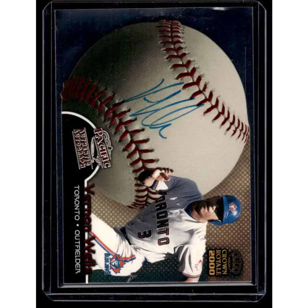 2000 Pacific Crown Royale #30 Vernon Wells Toronto Blue Jays NM-MT Auto Baseball Card - Baseball Card Single